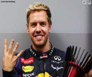 yapboz Sebastian Vettel, 2013 F1 dünya şampiyonu, dördüncü dünya şampiyonluğu